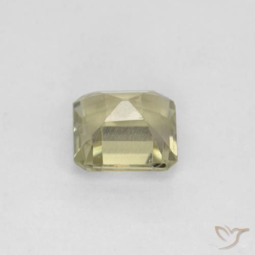 Diaspore à changement de couleur jaune naturelle taille émeraude, 0,80 ct, VS