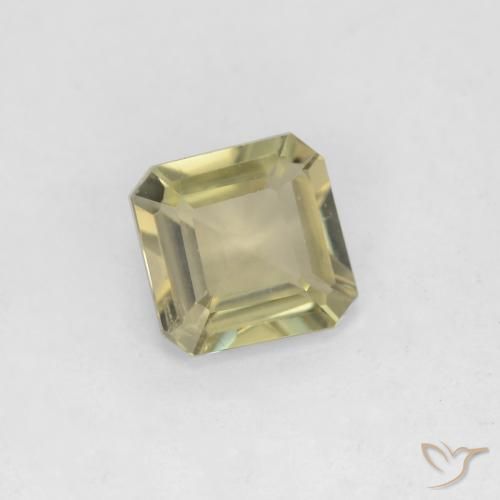Diaspore Couleur Changeant Jaune moelleux naturelle Octogone / coupe Émeraude, 0.69 ct, VS