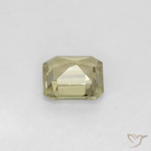 Diaspore Couleur Changeant Jaune moelleux naturelle Octogone / coupe Émeraude, 0.69 ct, VS