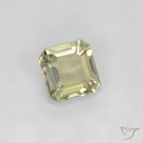 Diaspore Couleur Changeant Jaune clair naturelle Octogone / coupe Émeraude, 0.70 ct, VS