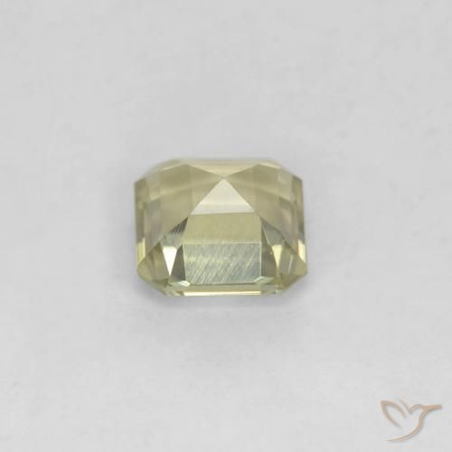 Diaspore Couleur Changeant Jaune clair naturelle Octogone / coupe Émeraude, 0.70 ct, VS