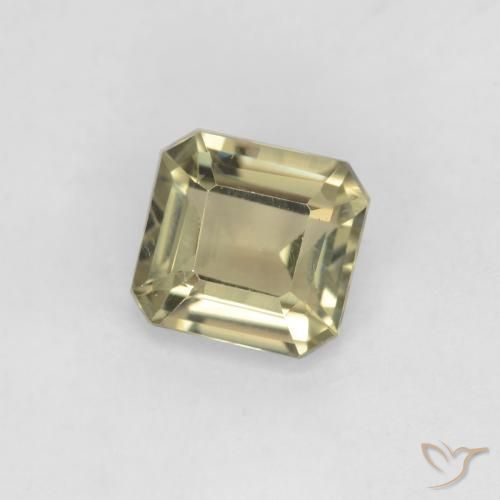 Diaspore Couleur Changeant Jaune pâle naturelle Octogone / coupe Émeraude, 0.89 ct, VS