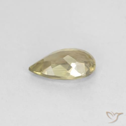 Diaspore Couleur Changeant Jaune moelleux naturelle En forme de poire, 0.71 ct, VS