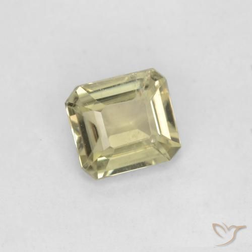 Diaspore Couleur Changeant Jaune clair naturelle Octogone / coupe Émeraude, 0.74 ct, VS