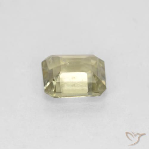 Diaspore Couleur Changeant Jaune clair naturelle Octogone / coupe Émeraude, 0.74 ct, VS