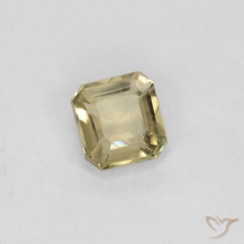 Diaspore Couleur Changeant Jaune clair naturelle Octogone / coupe Émeraude, 0.60 ct, VS