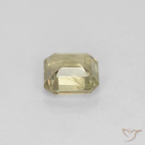 Diaspore Couleur Changeant Jaune clair naturelle Octogone / coupe Émeraude, 0.60 ct, VS