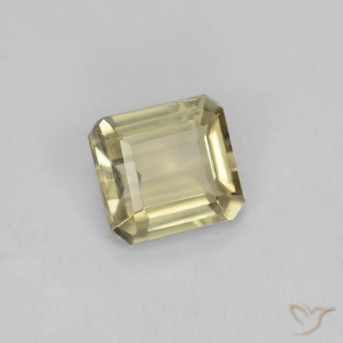 Diaspore Couleur Changeant Jaune clair naturelle Octogone / coupe Émeraude, 0.97 ct, VVS-VS