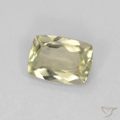 Diaspore Couleur Changeant Jaune pâle naturelle Coussin, 0.86 ct, VS