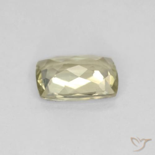 Diaspore Couleur Changeant Jaune pâle naturelle Coussin, 0.86 ct, VS
