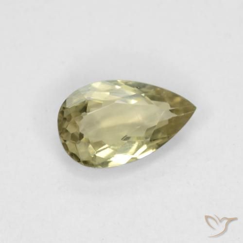 Diaspore Couleur Changeant Jaune pâle naturelle En forme de poire, 0.70 ct, VS