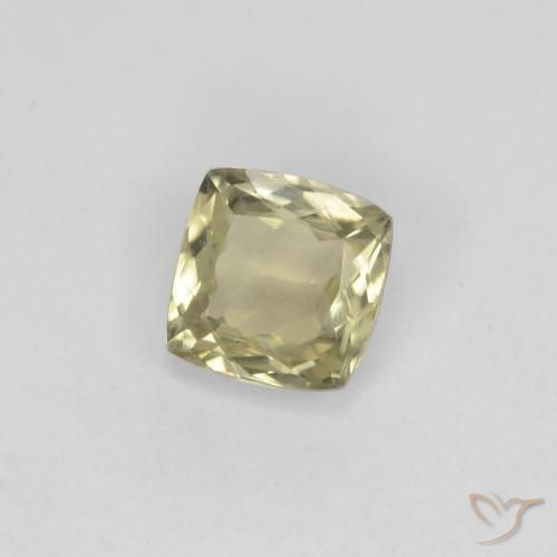 Diaspore Couleur Changeant Jaune clair naturelle Coussin, 0.90 ct, VS