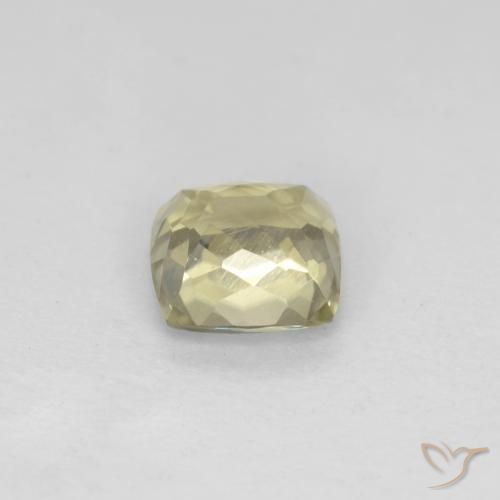 Diaspore Couleur Changeant Jaune clair naturelle Coussin, 0.90 ct, VS