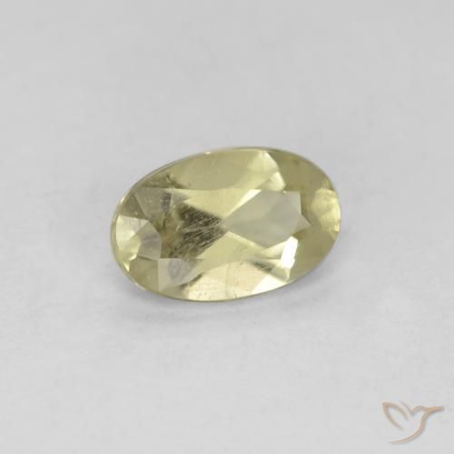 Diaspore Couleur Changeant Jaune clair naturelle ovale, 0.67 ct, VS