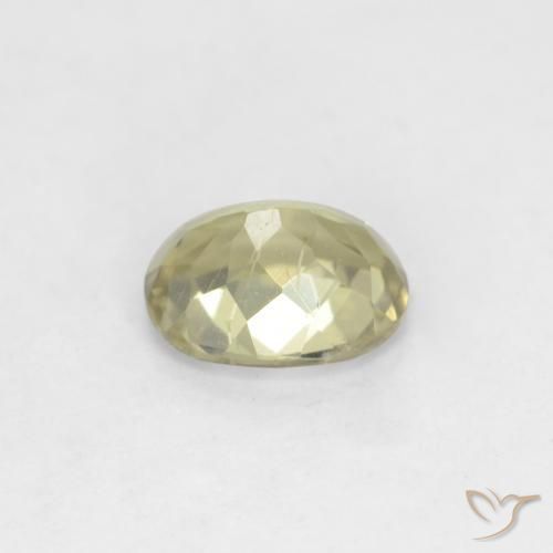 Diaspore Couleur Changeant Jaune clair naturelle ovale, 0.79 ct, VS