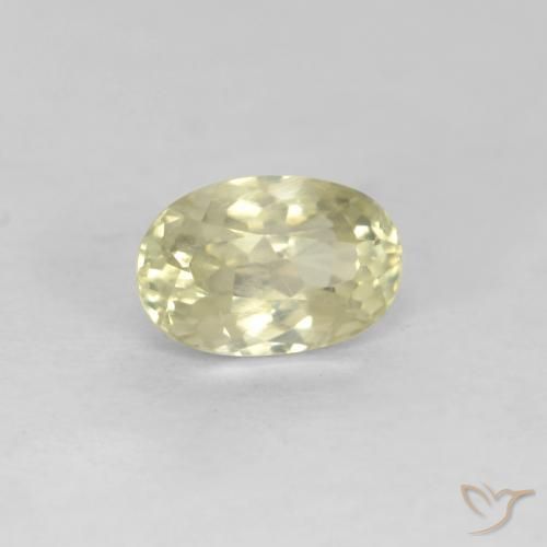 Diaspore Couleur Changeant Jaune clair naturelle ovale, 0.78 ct, VS
