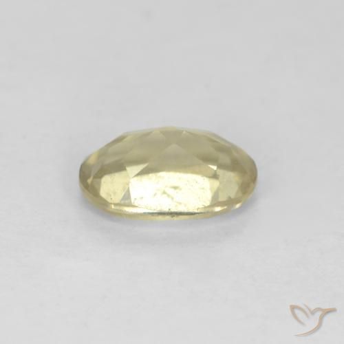 Diaspore Couleur Changeant Jaune clair naturelle ovale, 0.57 ct, VS