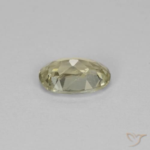 Diaspore Couleur Changeant Beige jaune naturelle ovale, 0.57 ct, VS