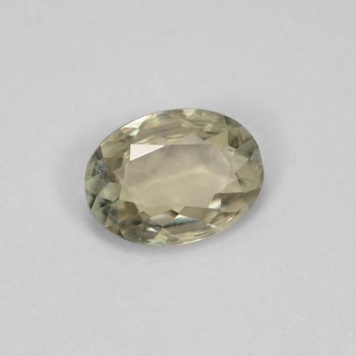 Diaspore à changement de couleur jaune naturelle coupe ovale, 0,64 ct, VVS-VS