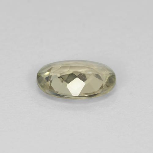 Diaspore à changement de couleur jaune naturelle coupe ovale, 0,64 ct, VVS-VS