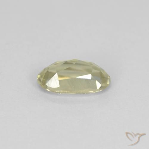 Diaspore Couleur Changeant Jaune clair naturelle ovale, 0.53 ct, VVS-VS