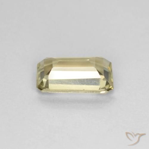 Diaspore Couleur Changeant Jaune très pâle naturelle Octogone / coupe Émeraude, 0.72 ct, VS