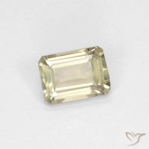 Diaspore Couleur Changeant Jaune clair naturelle Octogone / coupe Émeraude, 0.71 ct, VS