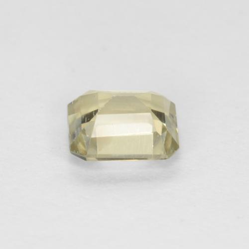 Diaspore à changement de couleur jaune naturelle taille émeraude, 0,62 ct, VS