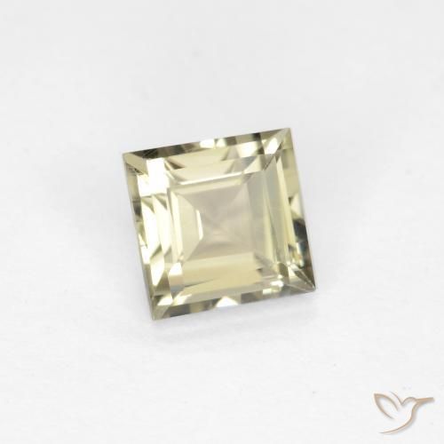 Diaspore Couleur Changeant Jaune pâle naturelle Carré, 0.74 ct, VS