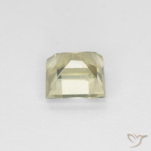 Diaspore Couleur Changeant Jaune clair naturelle Carré, 0.83 ct, VVS-VS