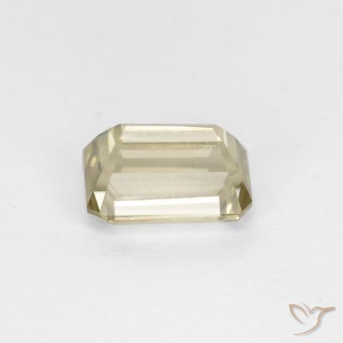 Diaspore Couleur Changeant Jaune très pâle naturelle Octogone / coupe Émeraude, 0.95 ct, VVS-VS