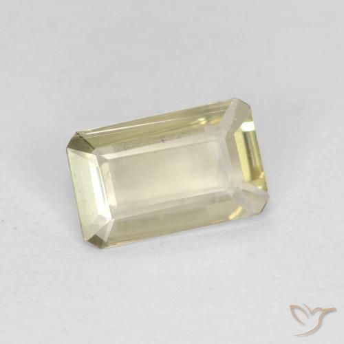 Diaspore Couleur Changeant Jaune très clair naturelle Octogone / coupe Émeraude, 0.58 ct, VVS-VS