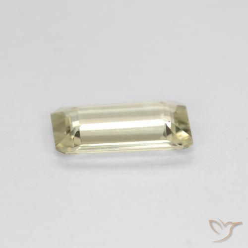 Diaspore Couleur Changeant Jaune très clair naturelle Octogone / coupe Émeraude, 0.58 ct, VVS-VS