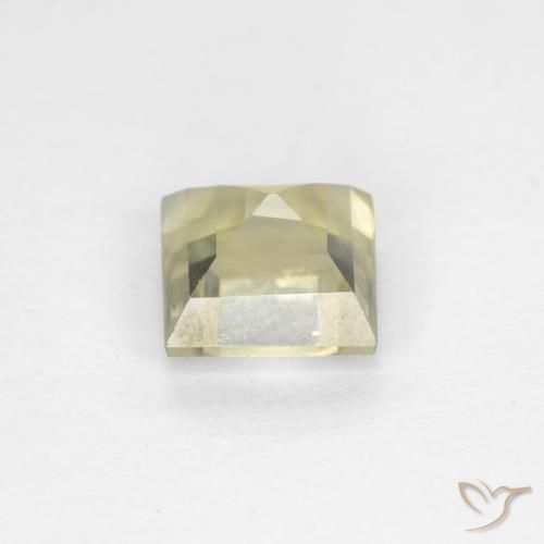 Diaspore Couleur Changeant Beige jaune naturelle Carré, 0.90 ct, VVS-VS