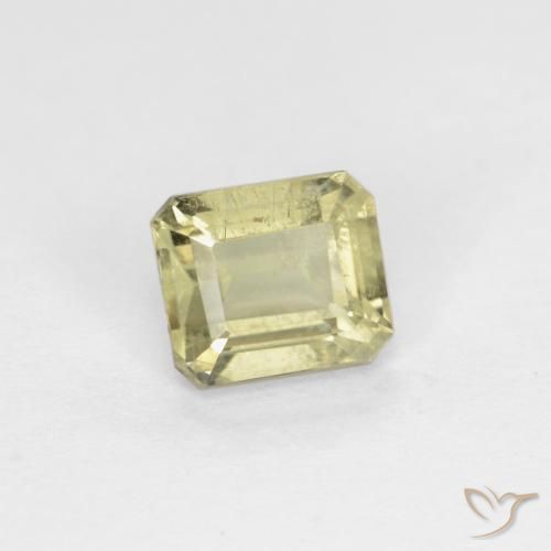 Diaspore Couleur Changeant Jaune pâle naturelle Octogone / coupe Émeraude, 0.78 ct, VS-SI