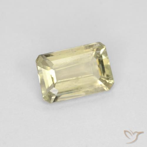 Diaspore Couleur Changeant Jaune clair naturelle Octogone / coupe Émeraude, 0.73 ct, VS-SI