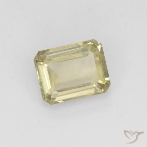 Diaspore Couleur Changeant Beige jaune naturelle Octogone / coupe Émeraude, 0.82 ct, VS