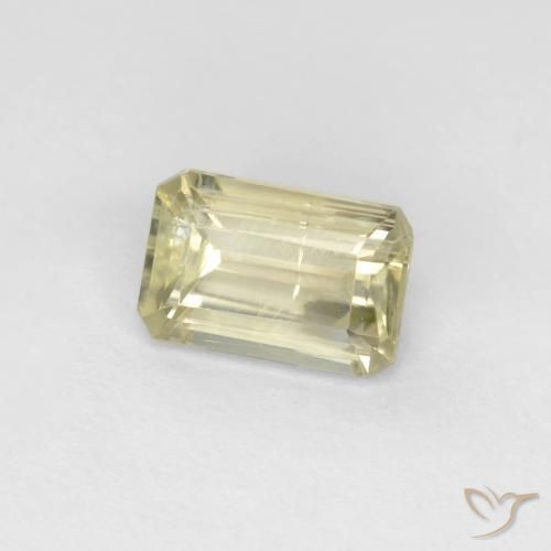 Diaspore Couleur Changeant Jaune très pâle naturelle Octogone / coupe Émeraude, 0.78 ct, VS