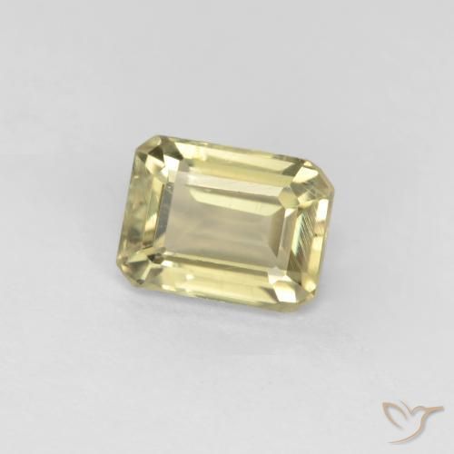 Diaspore Couleur Changeant Jaune très pâle naturelle Octogone / coupe Émeraude, 0.80 ct, VS