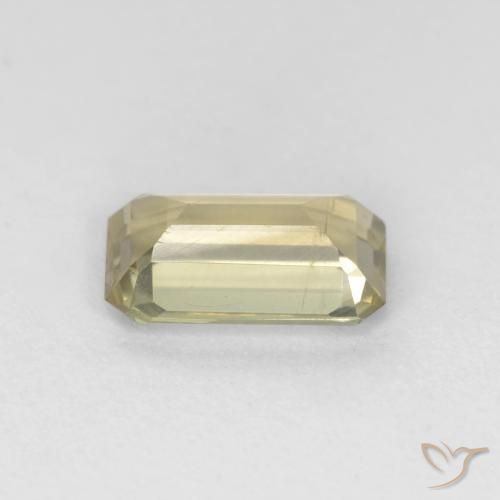 Diaspore Couleur Changeant Jaune très pâle naturelle Octogone / coupe Émeraude, 0.90 ct, VS