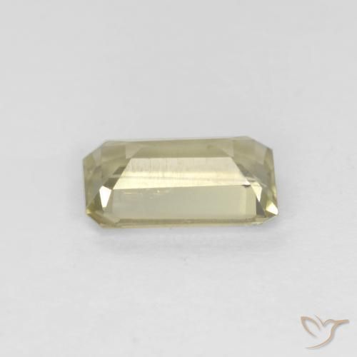 Diaspore Couleur Changeant Jaune très pâle naturelle Octogone / coupe Émeraude, 0.83 ct, VS