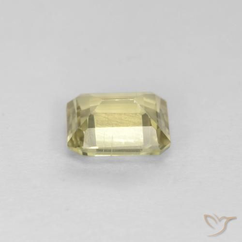 Diaspore Couleur Changeant Jaune très pâle naturelle Octogone / coupe Émeraude, 0.73 ct, VS