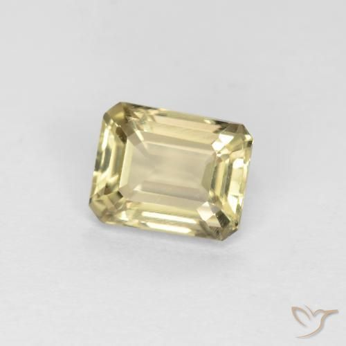 Diaspore Couleur Changeant Jaune très clair naturelle Octogone / coupe Émeraude, 0.83 ct, VS