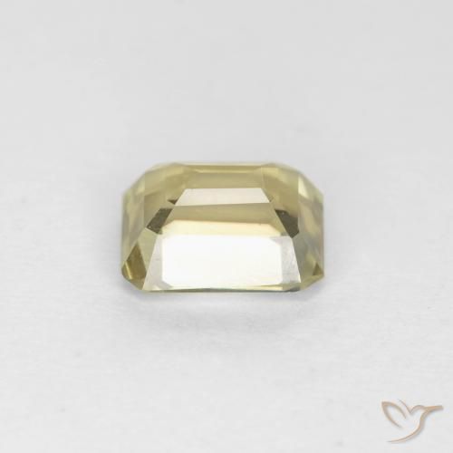 Diaspore Couleur Changeant Jaune très clair naturelle Octogone / coupe Émeraude, 0.83 ct, VS