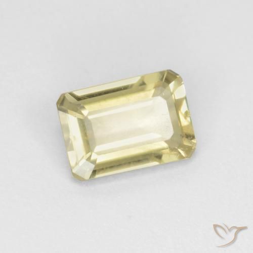 Diaspore Couleur Changeant Jaune très clair naturelle Octogone / coupe Émeraude, 0.85 ct, VVS-VS