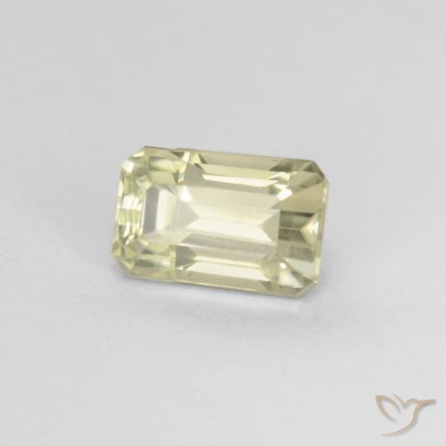 Diaspore Couleur Changeant Jaune très clair naturelle Octogone / coupe Émeraude, 0.93 ct, VVS-VS