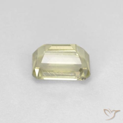 Diaspore Couleur Changeant Jaune très clair naturelle Octogone / coupe Émeraude, 0.93 ct, VVS-VS