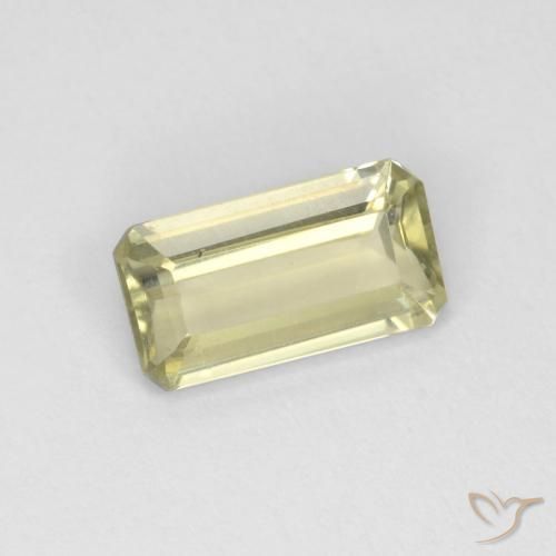 Diaspore Couleur Changeant Jaune pâle naturelle Octogone / coupe Émeraude, 0.81 ct, VVS-VS