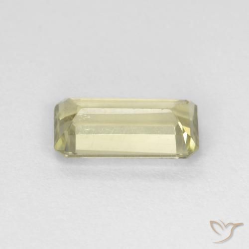 Diaspore Couleur Changeant Jaune pâle naturelle Octogone / coupe Émeraude, 0.81 ct, VVS-VS