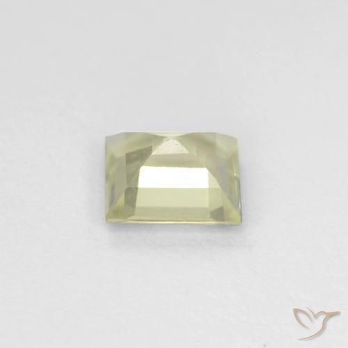 Diaspore Couleur Changeant Jaune très clair naturelle Carré, 0.62 ct, VVS-VS